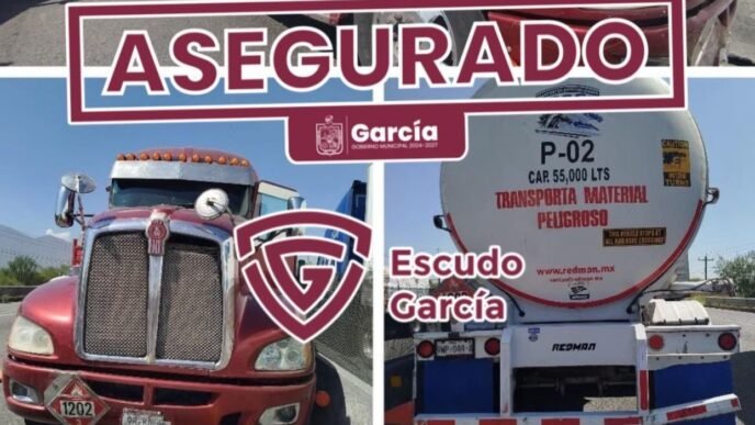 Persecución de vehículo pesado en García causa conmoción pública