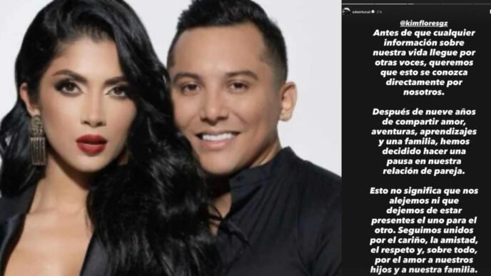 Edwin Luna y Kimberly Flores se separan después de nueve años juntos