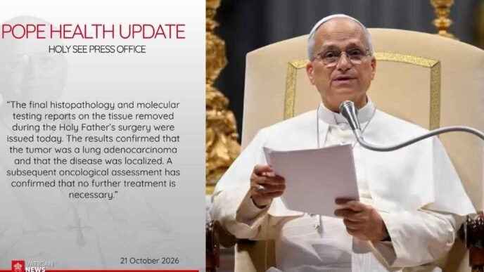 El Papa León XIV libre de cáncer después de exitoso tratamiento